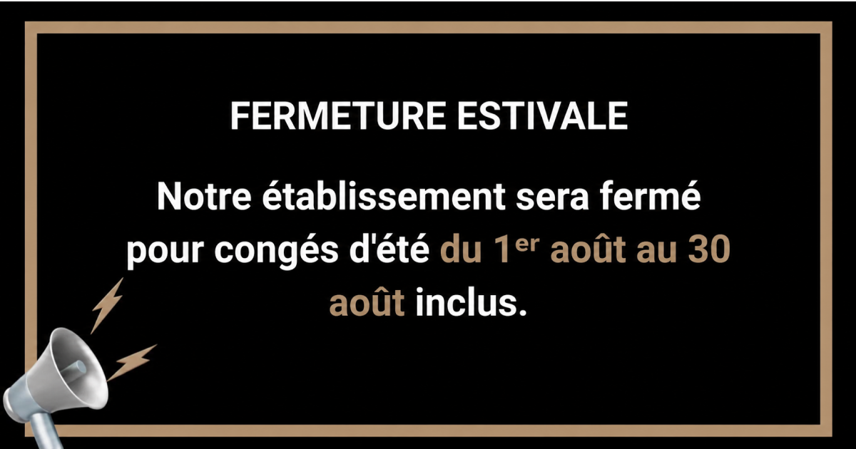 Fermeture estivale - Paysage Création